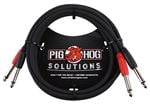 Pig Hog Solutions Quarter Inch Dual Cable Front View
